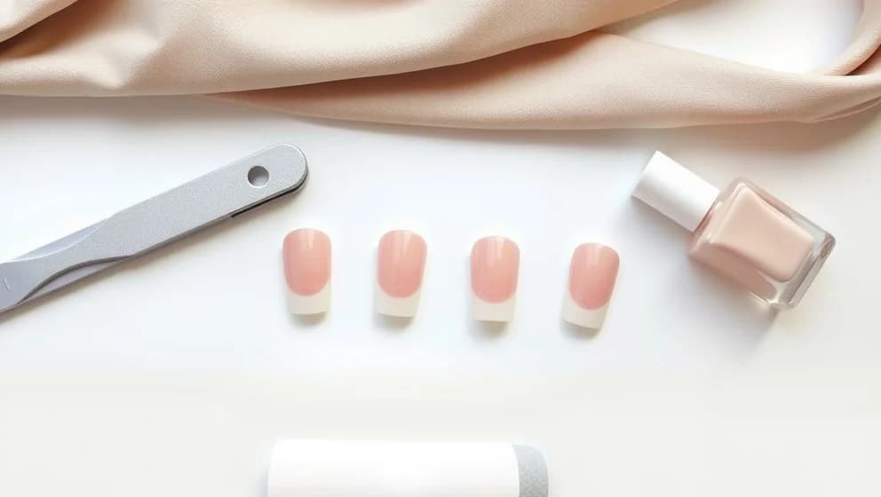 Fransk manikyr för korta naglar